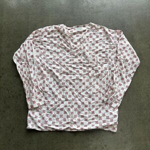 Vintage Newark Sanforized Pattern Long Sleeve Size 8 Blouse